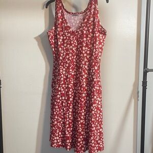 Chic Red Floral Mini Dress